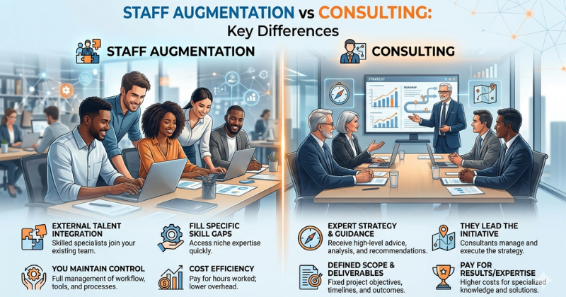staff augmentation vs consulting which one to choose